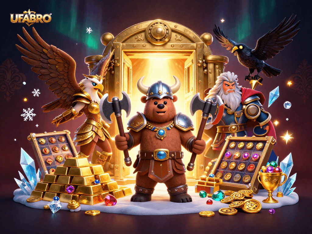 UFABRO engages players with a 3D Viking scene of luck and excitement in casino gaming.