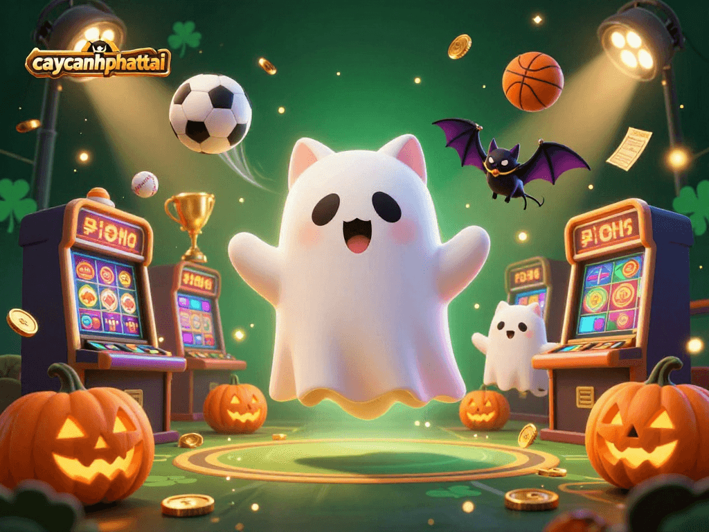 Caycanhphattai offers a captivating gambling experience with vibrant 3D visuals in a haunted casino.
