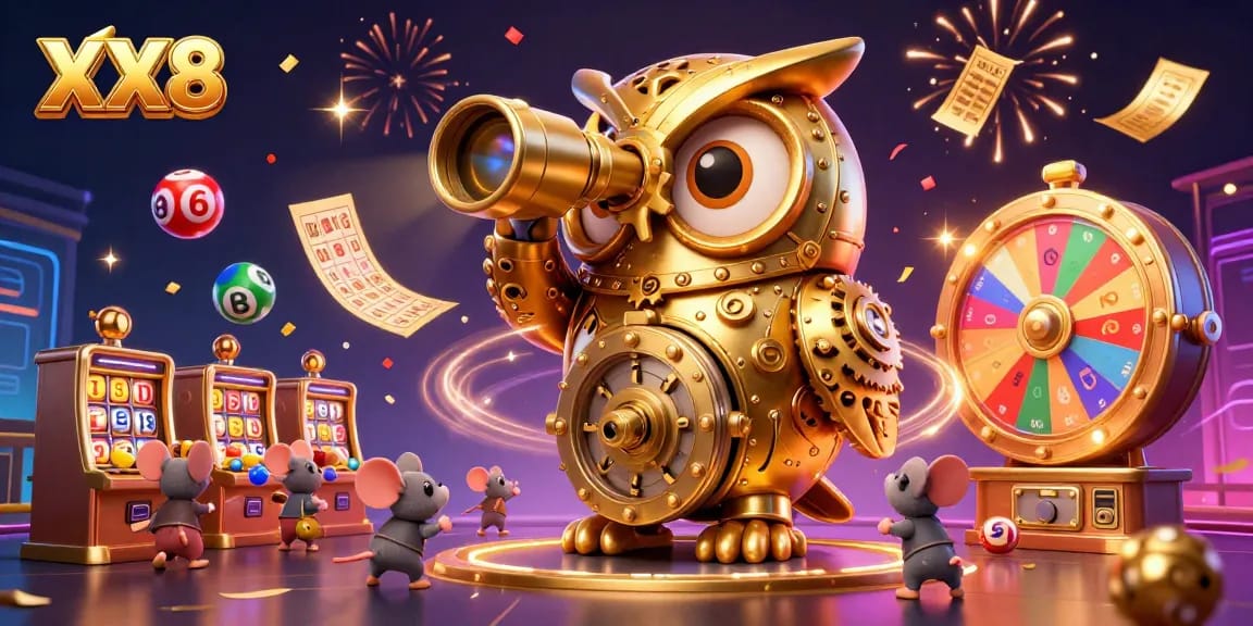 Experience the vibrant excitement of XX8 casino with colorful games, animated characters, and thrilling actions.