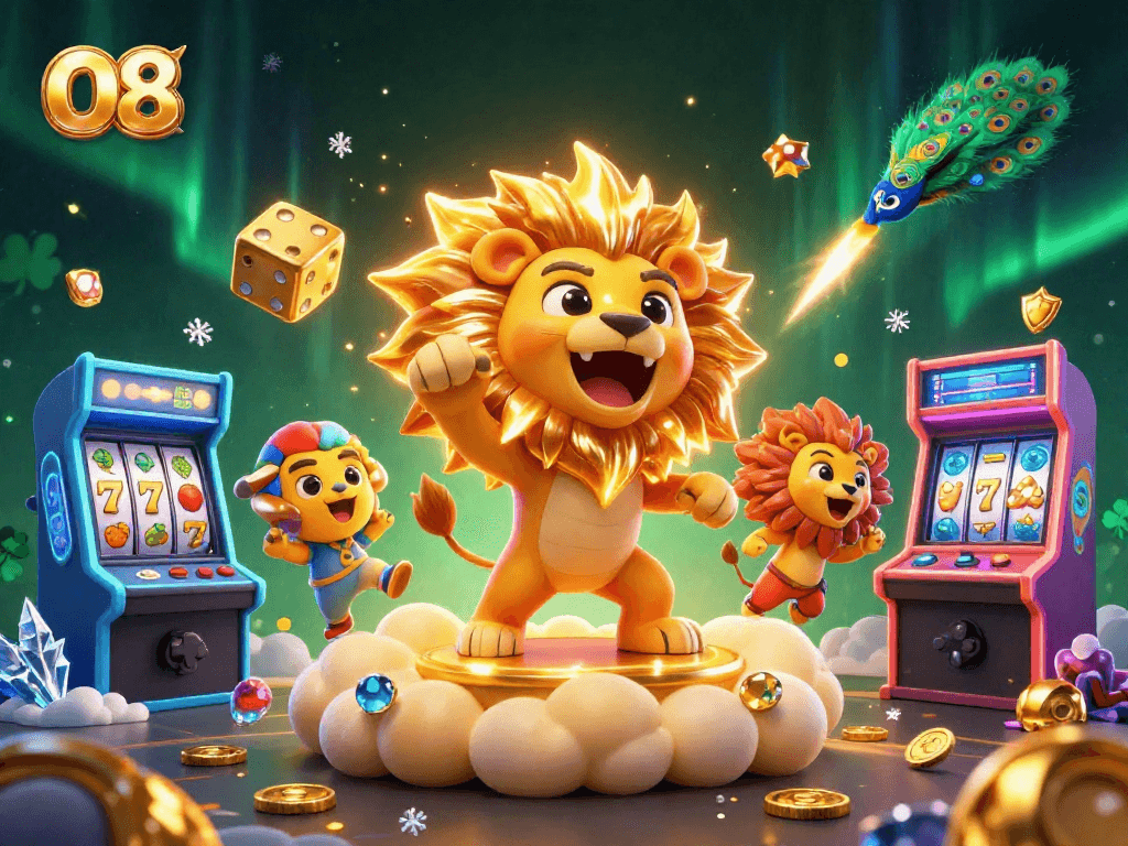 Experience thrilling wins at O8 with vibrant game elements and a dynamic casino setting.