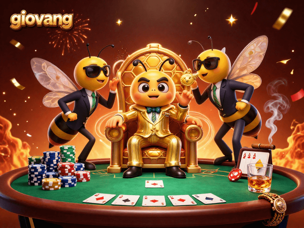 Experience thrilling gameplay with giovang in an ultra-detailed digital casino scene filled with poker action.