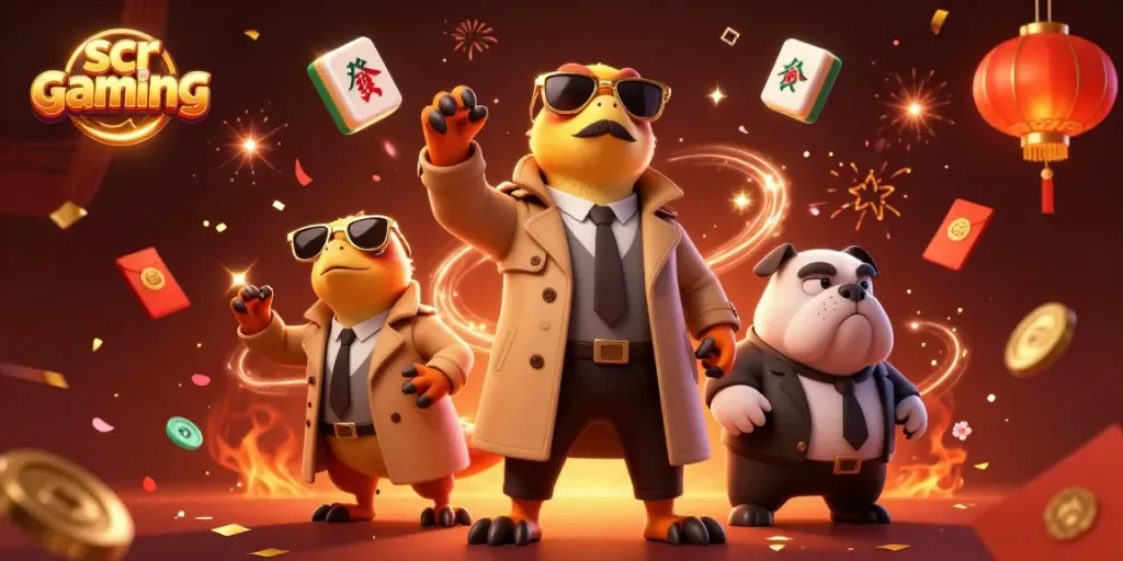 Engage in scr gaming with cartoon raptors in a trench coat trying to enter a VIP casino lounge.