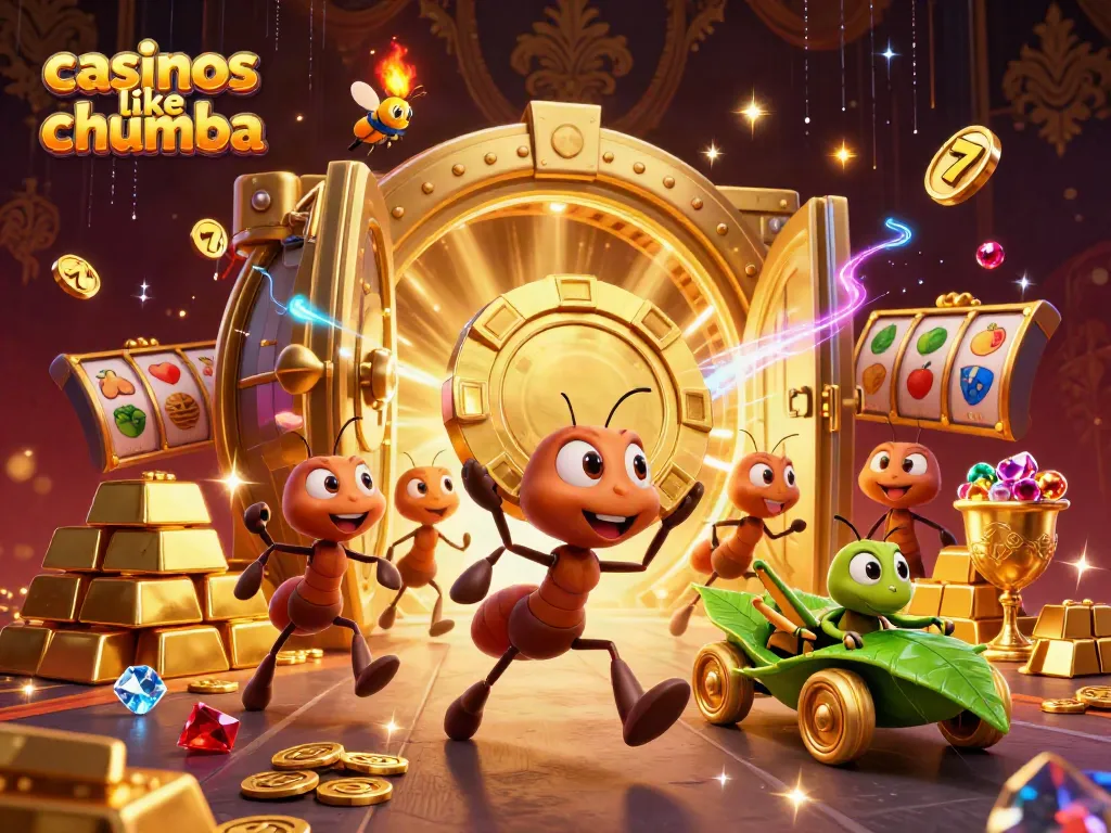 Experience casinos like Chumba with this vibrant illustration of a thrilling heist adventure.
