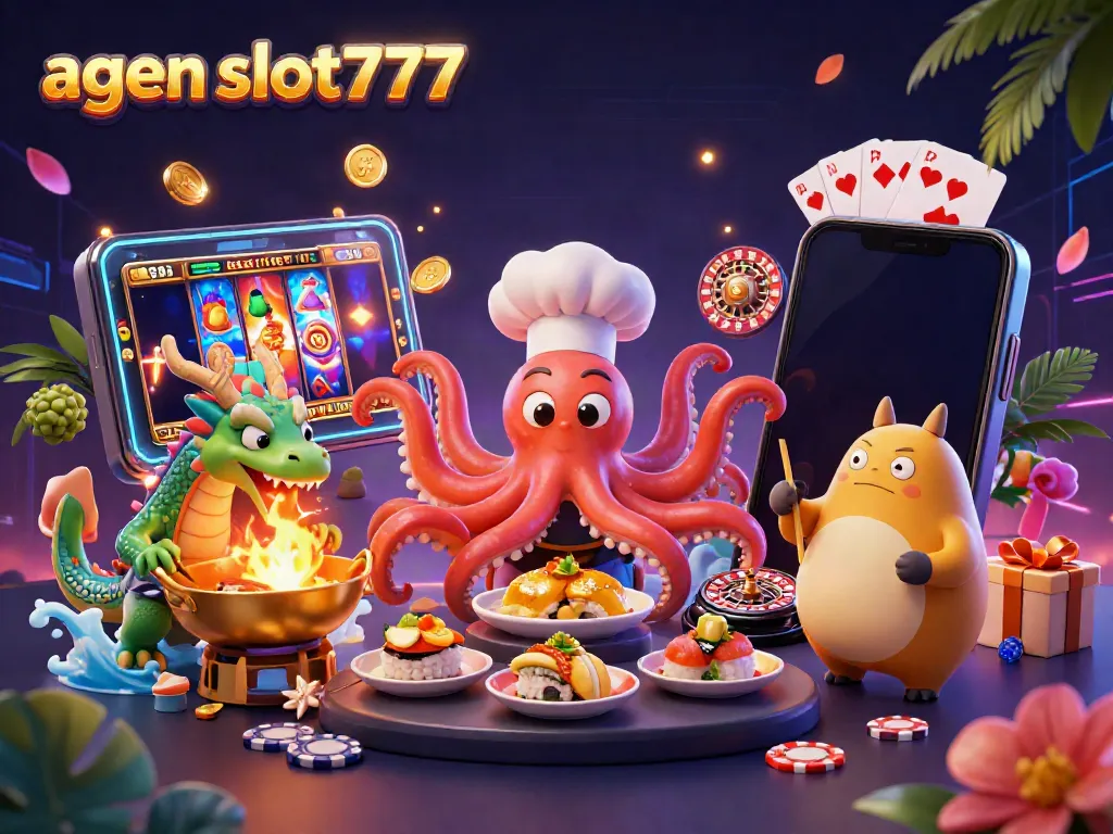 Experience excitement at agen slot777 with vibrant slot game visuals and engaging characters.