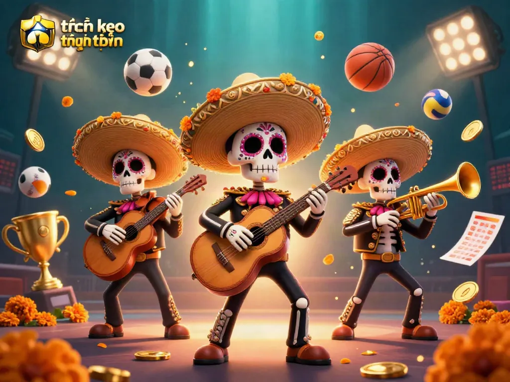 Experience tỷ lệ kèo trực tuyến with vibrant sports betting action featuring lively mariachi characters and dynamic game elements.