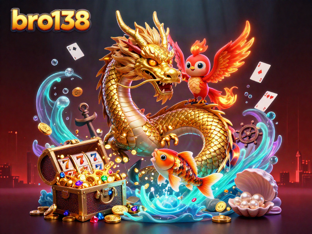 Menangkan jackpot di bro138 dengan simbol slot dan karakter kasino yang mengagumkan.