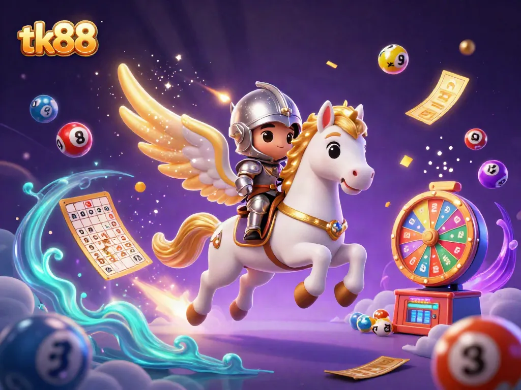 Engage in exciting TK88 gaming adventures amidst a vibrant casino world, filled with luck and thrilling elements.