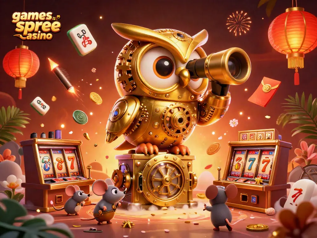 Engage with games like spree casino through a vibrant illustration showcasing luck and winning.