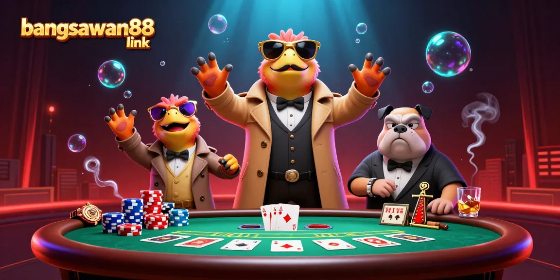 Engage with bangsawan88 link while raptors hilariously navigate a casino entrance, showcasing dynamic gaming elements.
