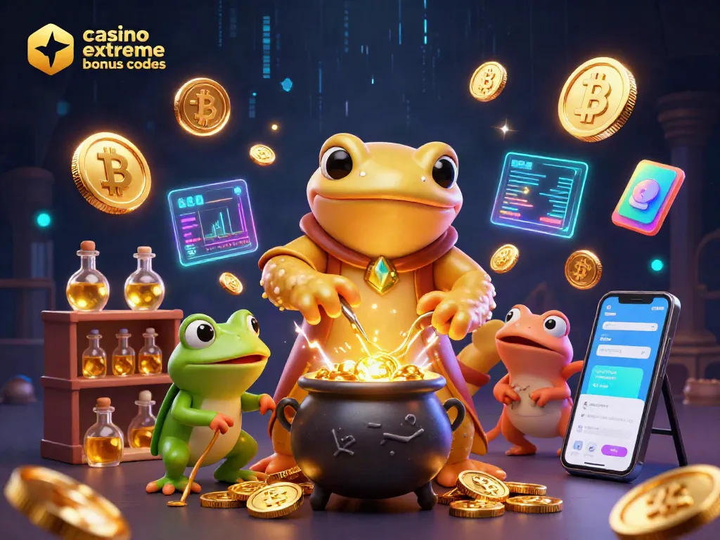 Engage with casino extreme bonus codes in this vibrant, dynamic gaming scene, showcasing crypto elements.