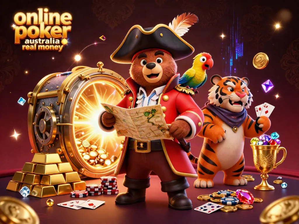 Experience online poker australia real money with engaging characters in a vibrant casino scene.