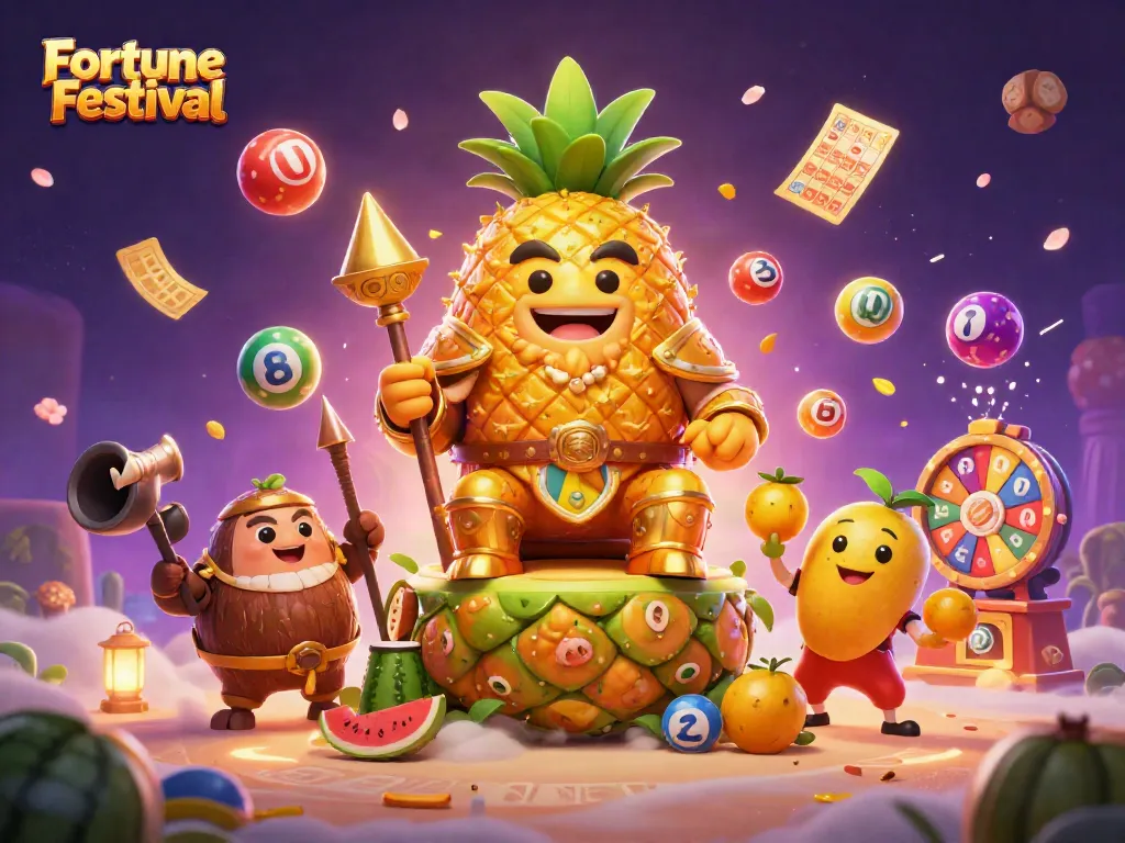 สัมผัส Fortune Festival ผ่านภาพที่แสดงพิธีกรรมเล่นเกมที่มีสีสันกระจายทั่วทุกมุม