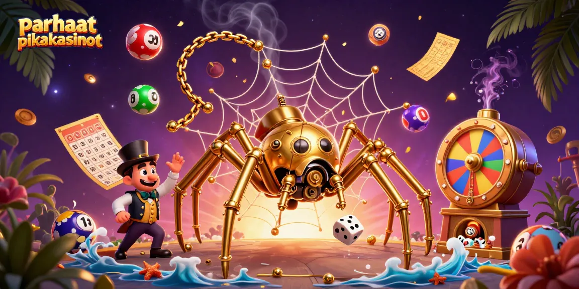 Experience the excitement with parhaat pikakasinot featuring colorful balls, golden spider web, and engaging games.