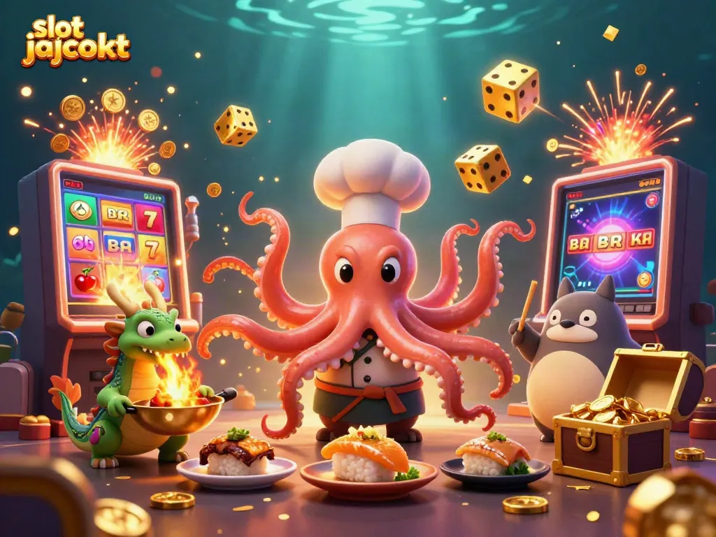 Experience the thrill of slot jackpot wins in this cartoonish 3D casino scene bursting with color and excitement