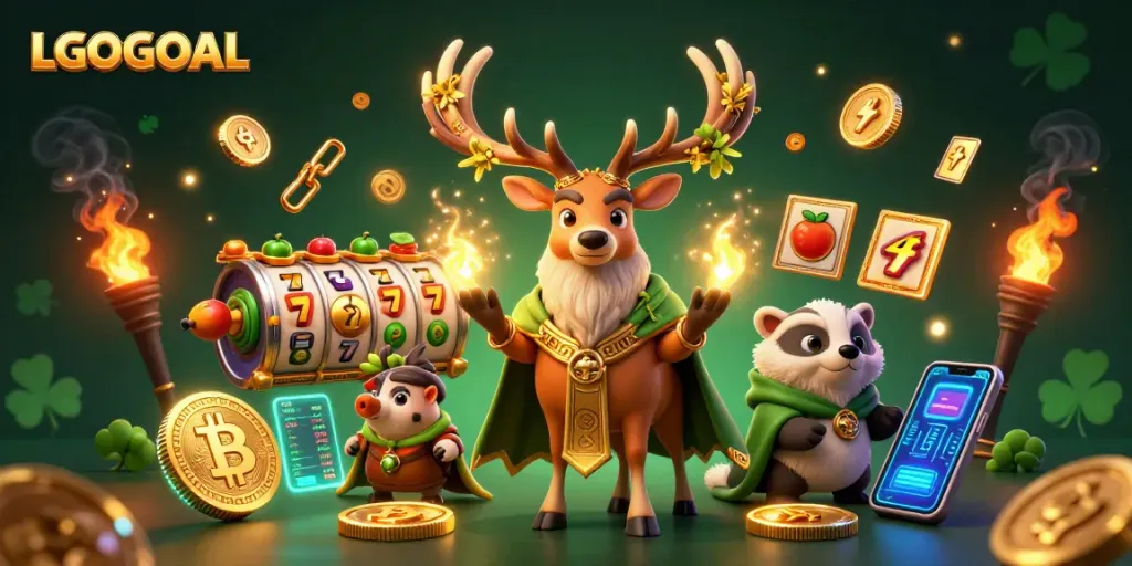 Engage with LGOGOAL’s exciting slot gaming world featuring vibrant characters and dynamic elements.