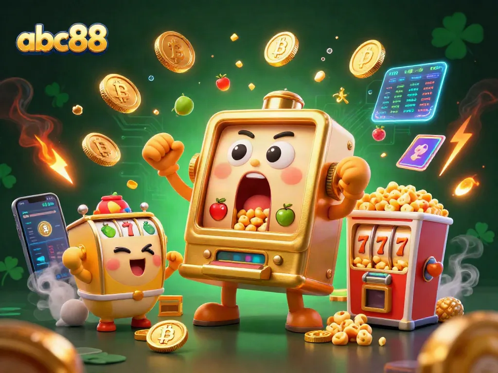 Spin the reels and celebrate jackpots at abc88's exciting casino with golden slot machines pouring coins!