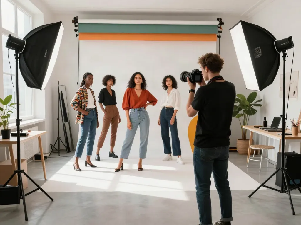 Fotografi kreatif BIGHOKI88 menampilkan suasana studio profesional dengan peralatan canggih.