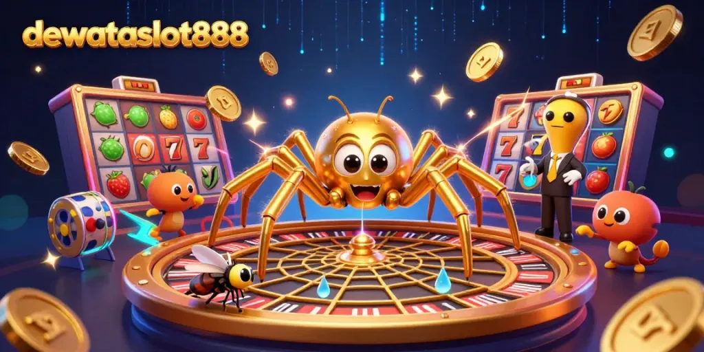 Mainkan dewataslot888 dengan karakter 3D unik dalam ilustrasi slot yang menarik.